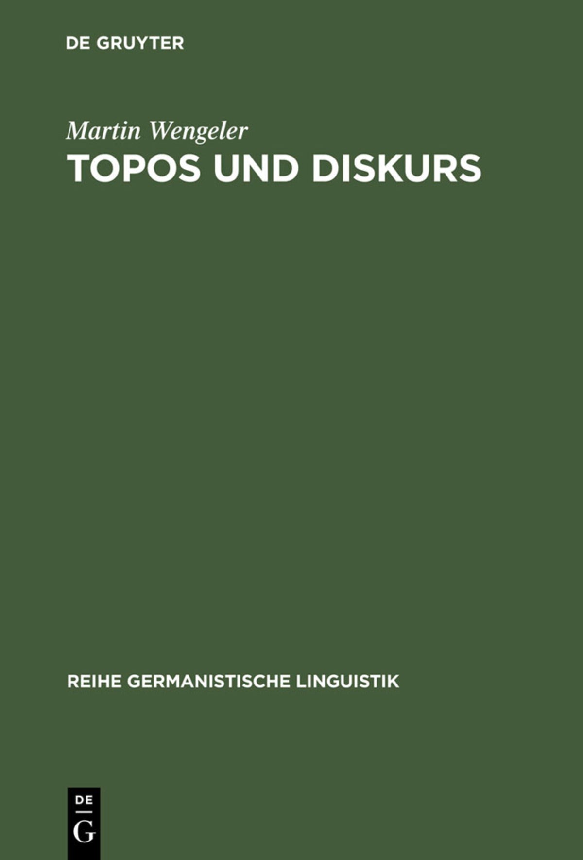 Cover image for Topos und Diskurs ISBN 9783484312449