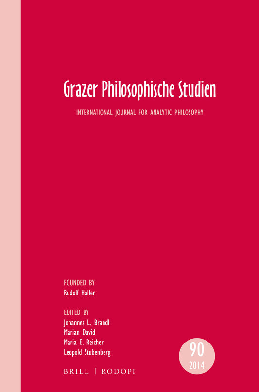Grazer Philosophische Studien, Vol 90 – 2014