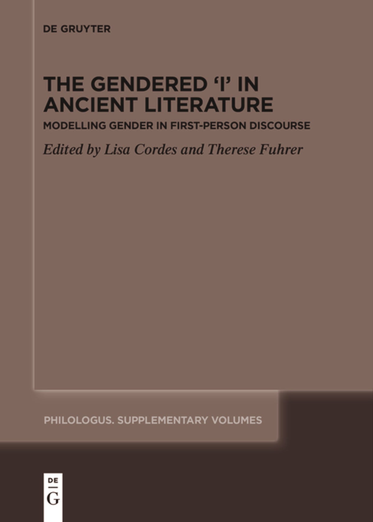 The Gendered ‘I’ in Ancient Literature