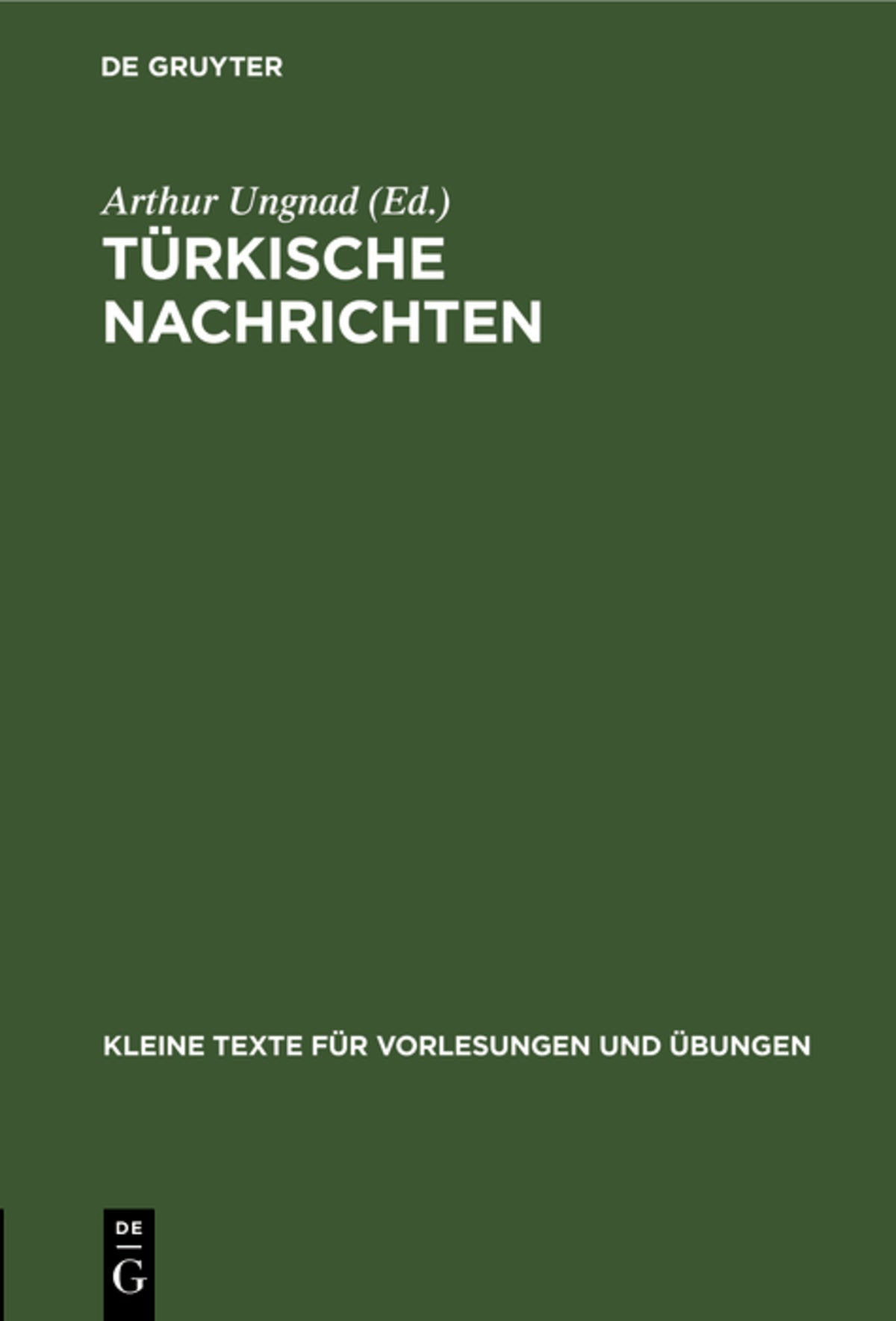 Cover image for Türkische Nachrichten ISBN 9783110996975