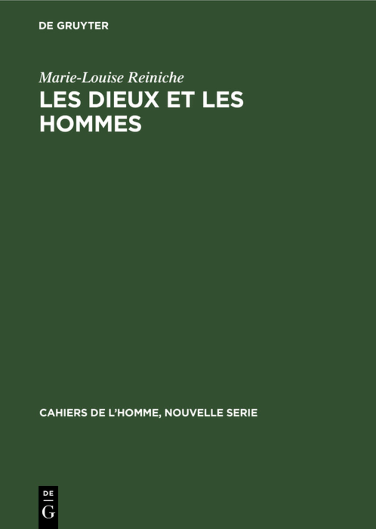 Cover image for Les dieux et les hommes ISBN 9783112329399