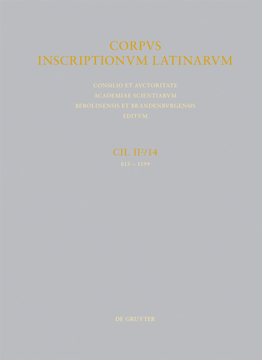 Colonia Iulia urbs triumphalis Tarraco 815-1199