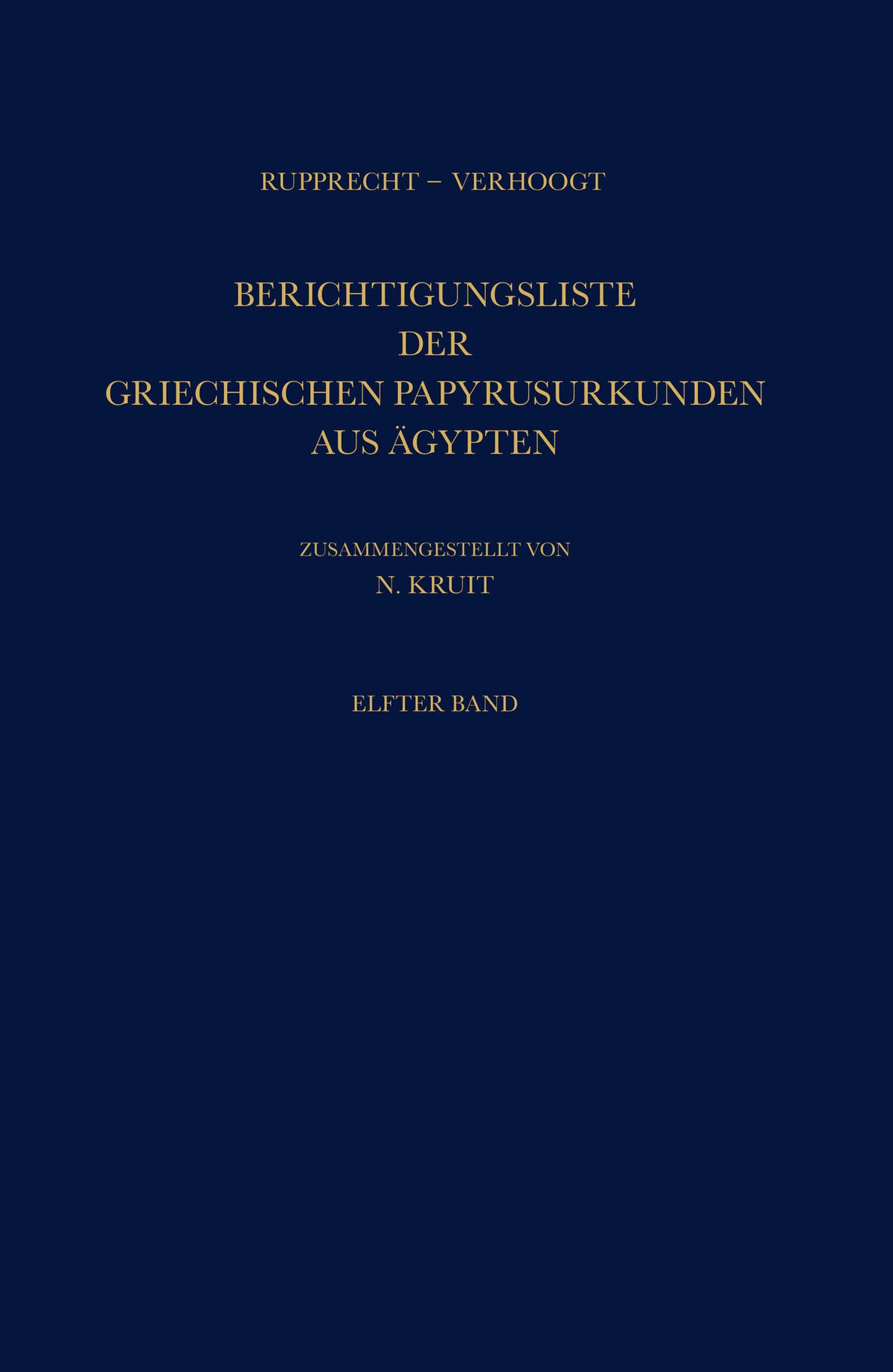 Berichtigungsliste der Griechischen Papyrusurkunden aus Ägypten