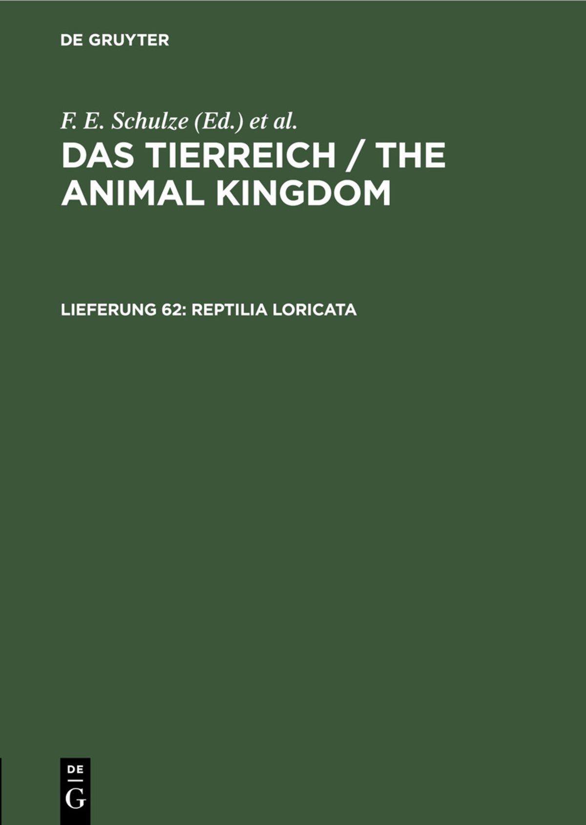 Cover image for Reptilia Loricata ISBN 9783112458532