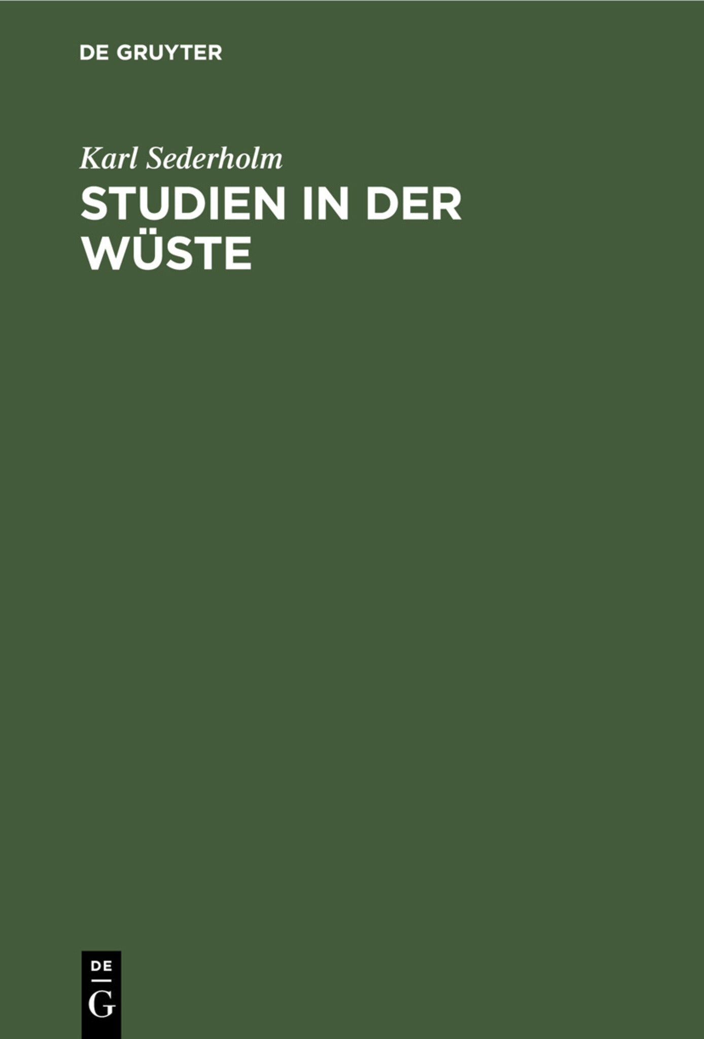 Studien in der Wüste