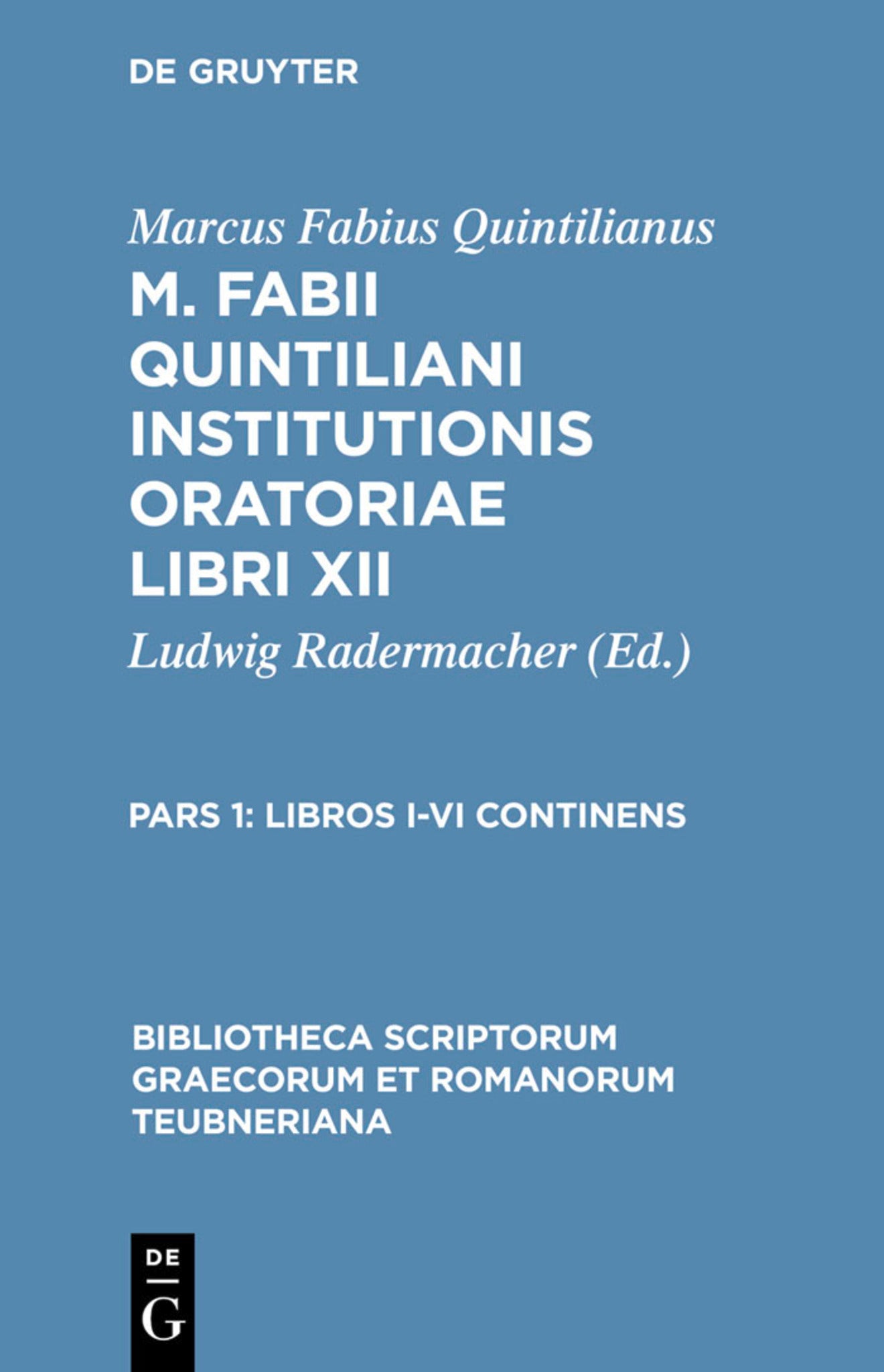 Cover image for Libros I-VI continens ISBN 9783110983241