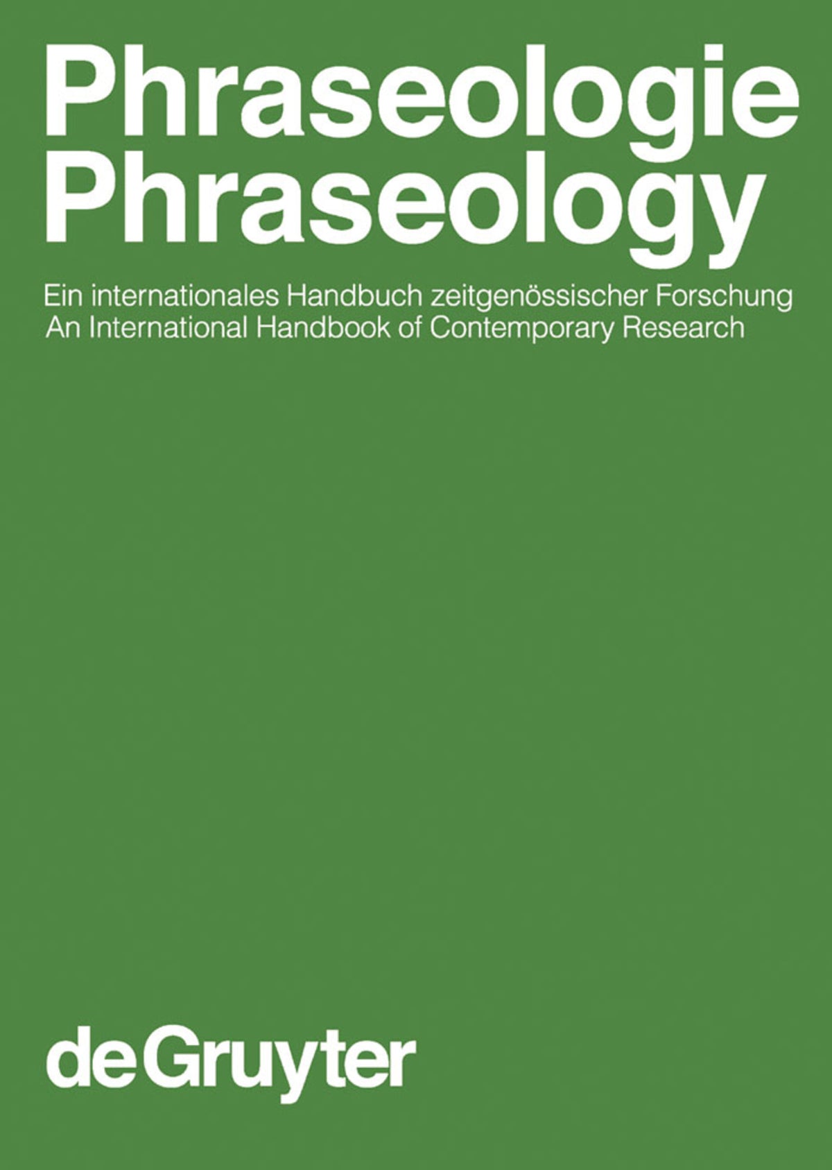 Cover image for Phraseologie ISBN 9783110171013