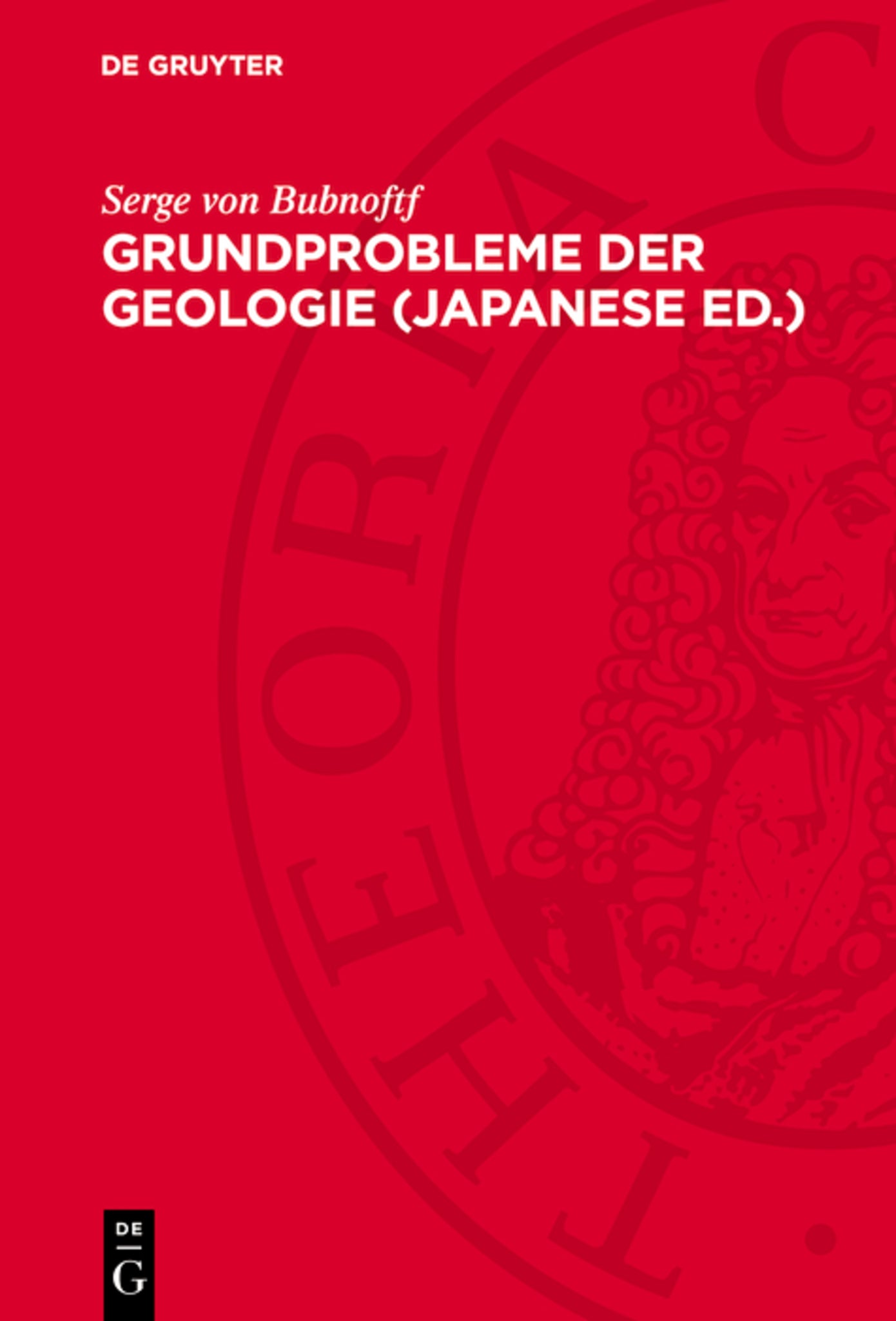 Cover image for Grundprobleme der Geologie (japanese ed.) ISBN 9783112732229