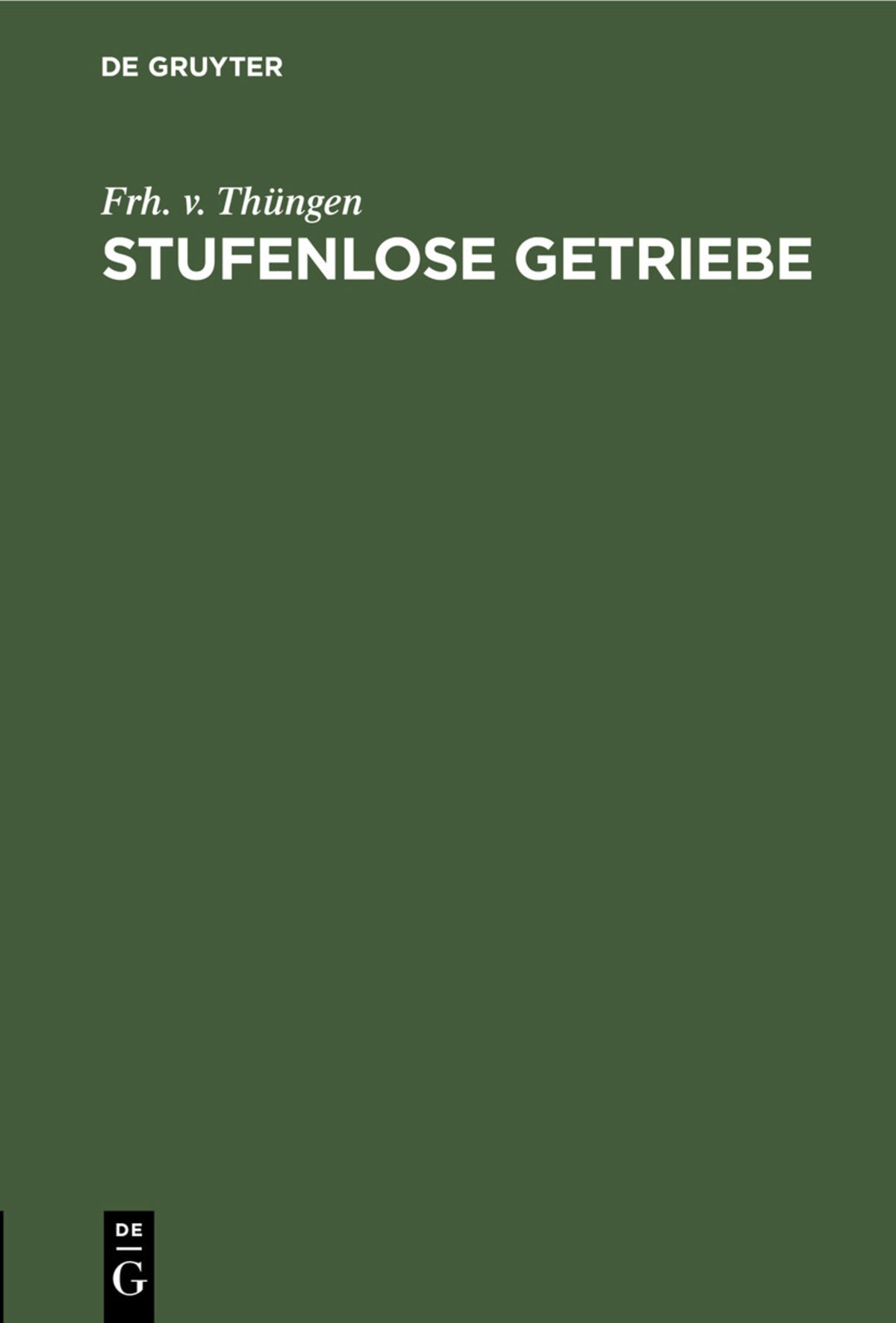 Stufenlose Getriebe