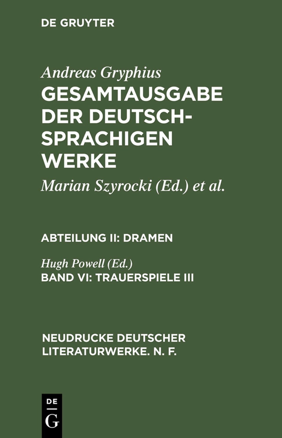 Cover image for Trauerspiele III ISBN 9783484170216