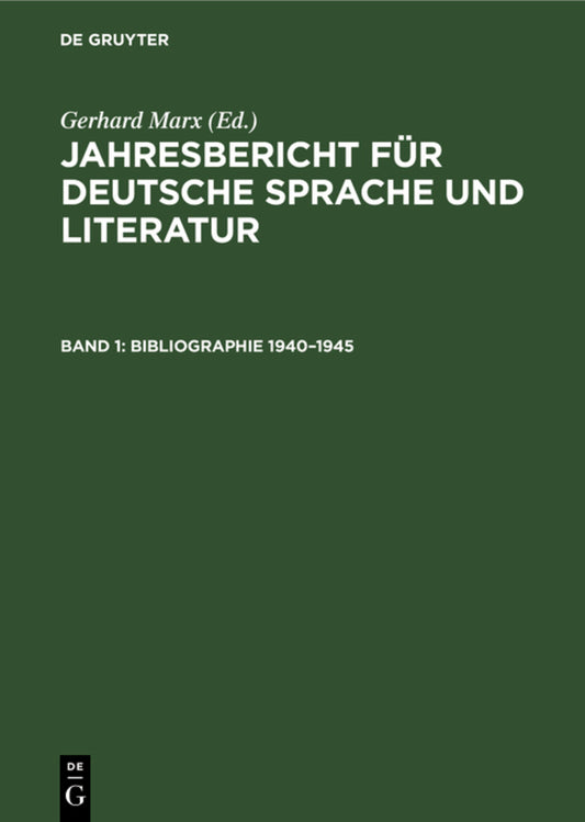 Bibliographie 1940–1945