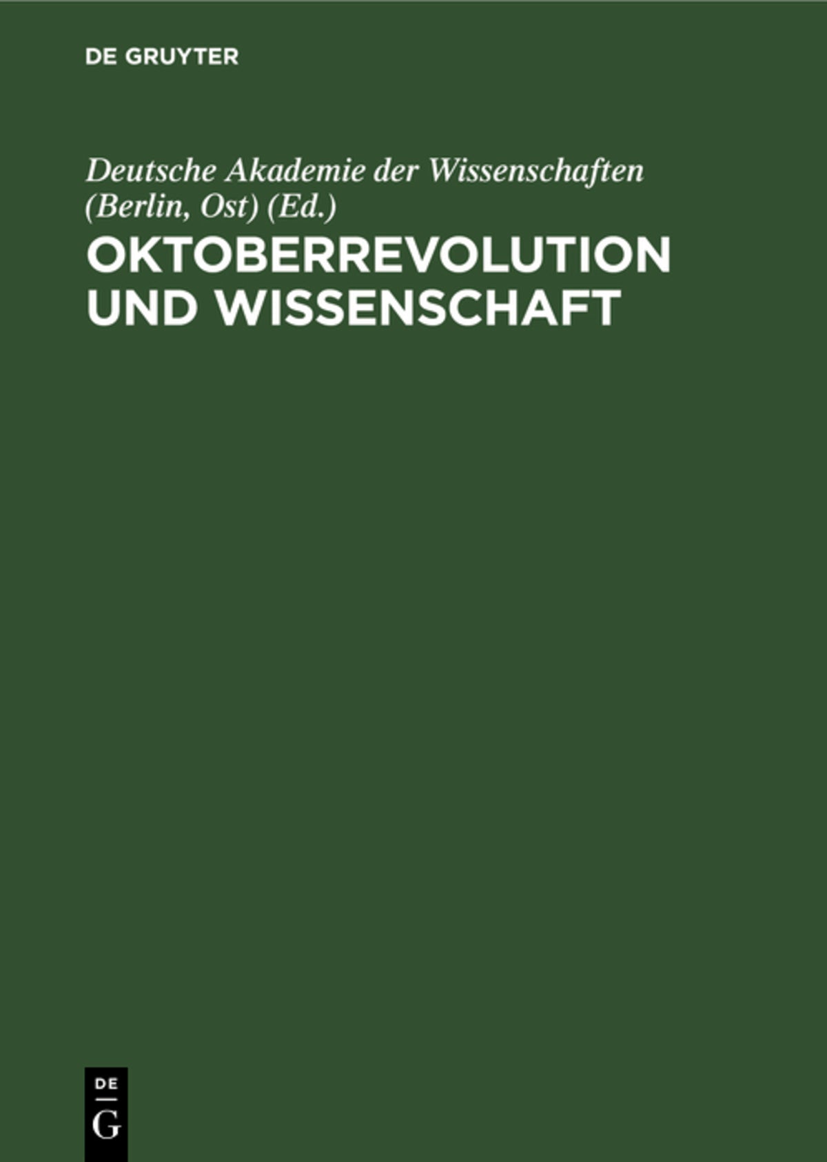 Oktoberrevolution und Wissenschaft