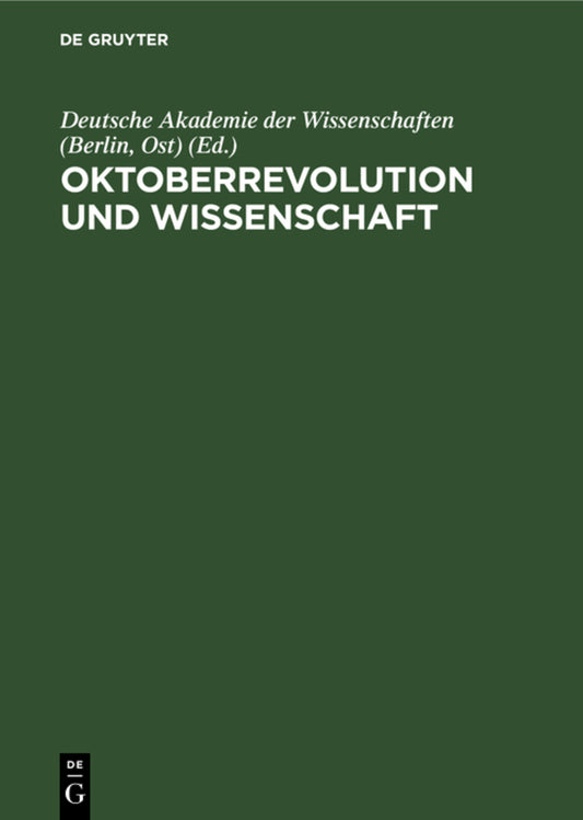 Oktoberrevolution und Wissenschaft