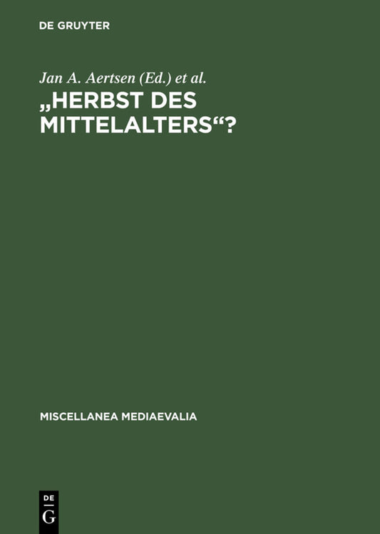 "Herbst des Mittelalters"?