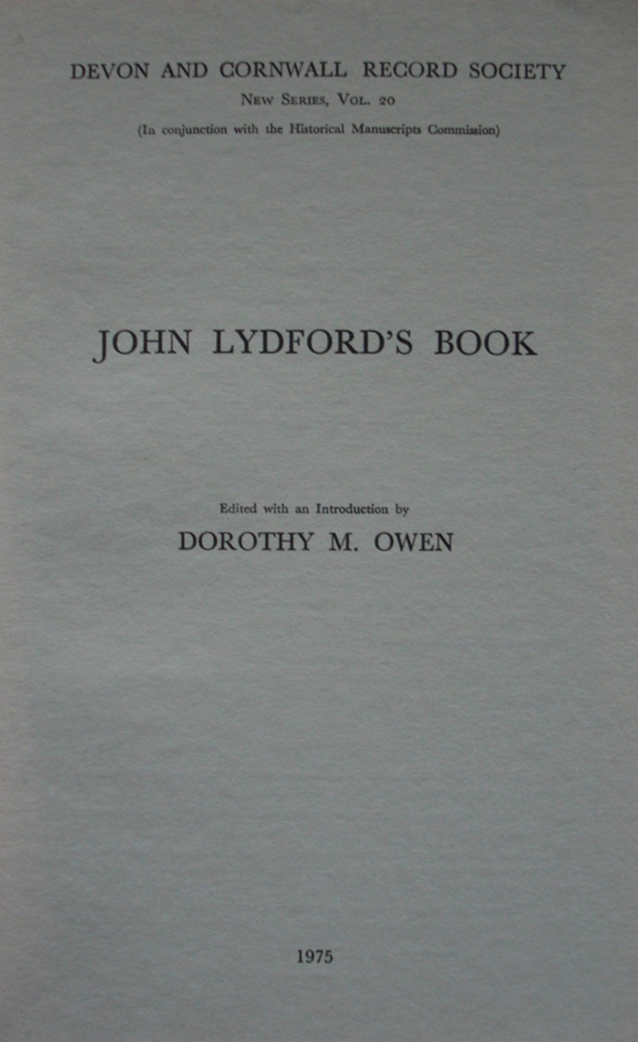 Cover image for John Lydford's Book ISBN 9780114400460