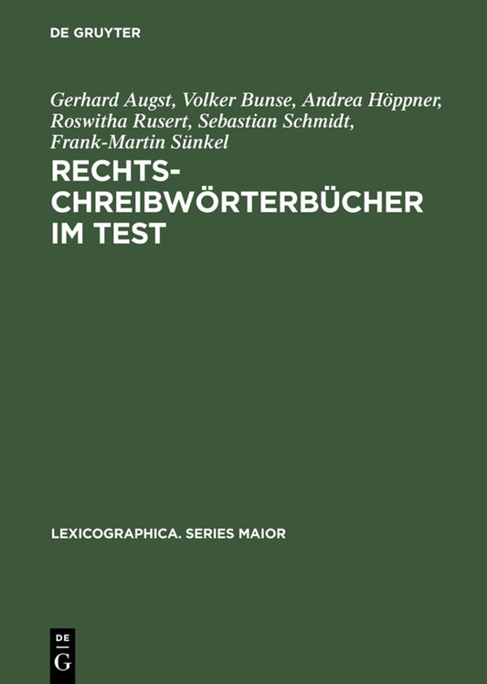 Rechtschreibwörterbücher im Test
