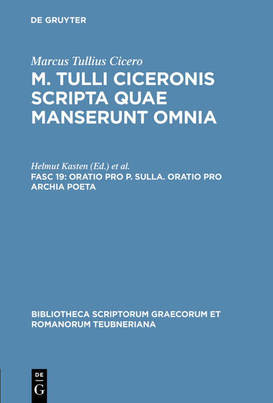 Oratio pro P. Sulla. Oratio pro Archia poeta