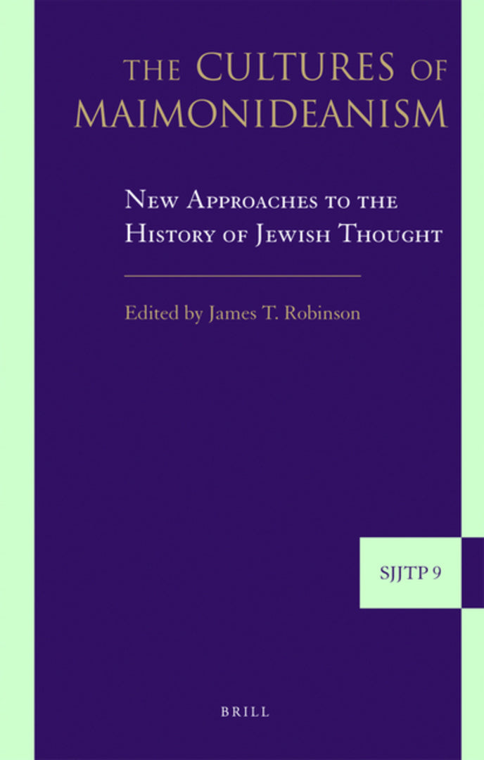 Cover image for The Cultures of Maimonideanism ISBN 9789004174504