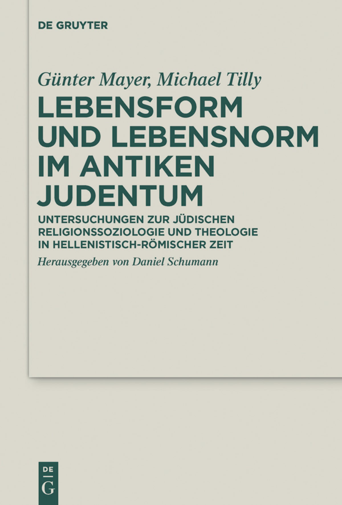 Cover image for Lebensform und Lebensnorm im Antiken Judentum ISBN 9783110415902