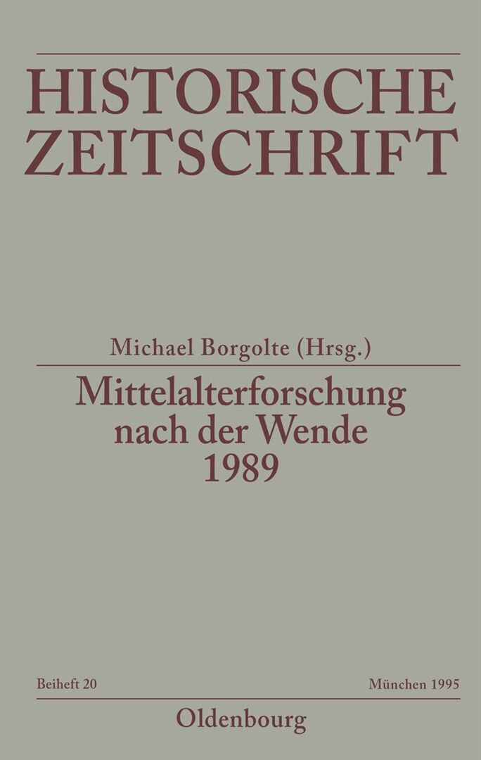 Cover image for Mittelalterforschung nach der Wende ISBN 9783486644203
