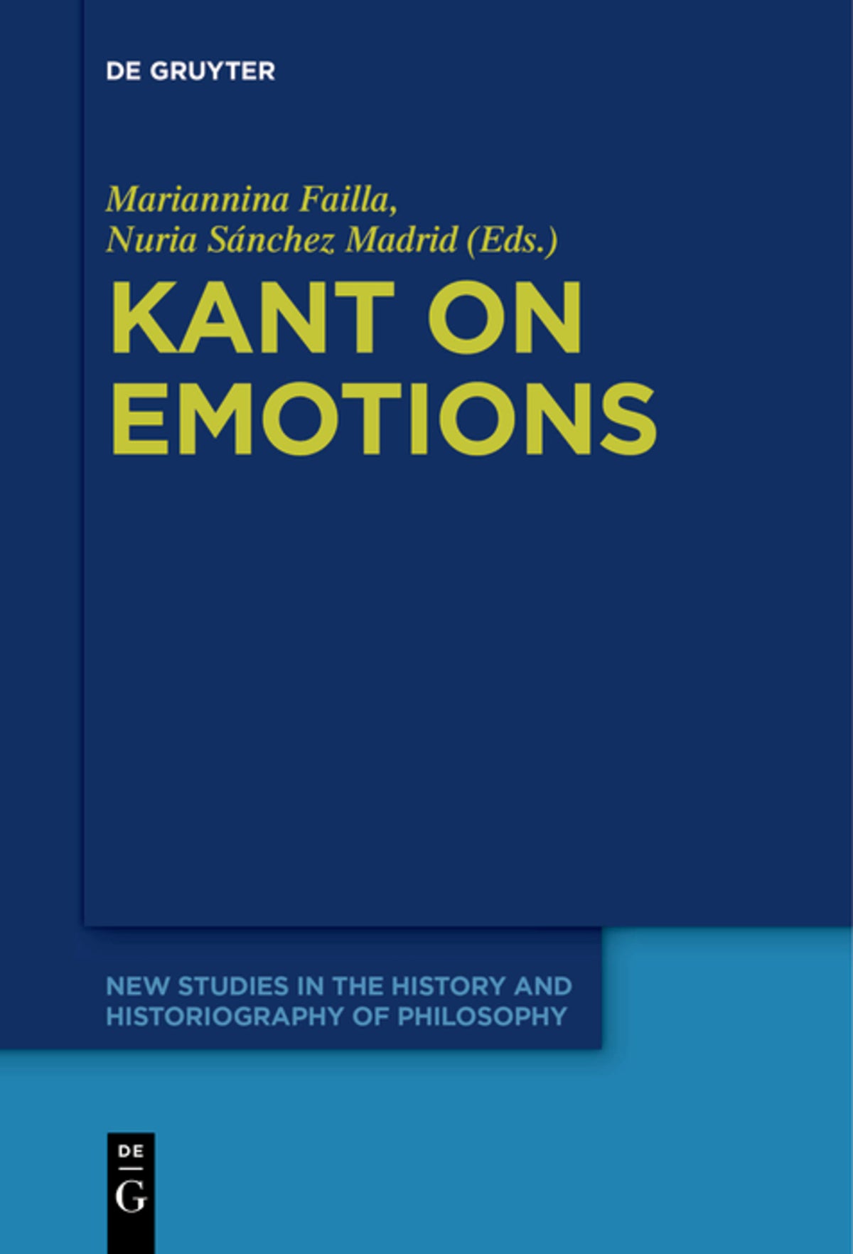 Cover image for Kant on Emotions ISBN 9783111266022