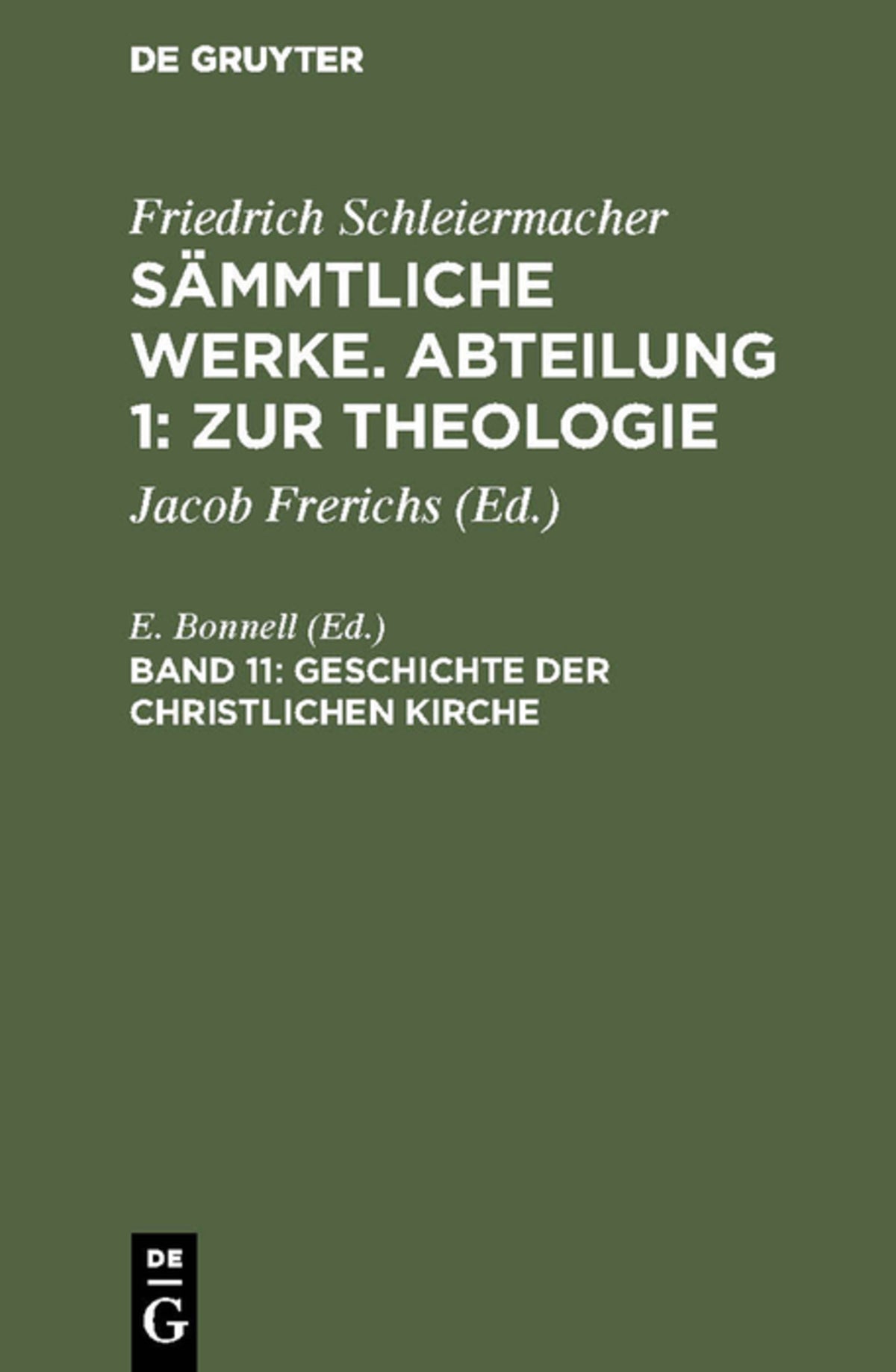 Cover image for Geschichte der christlichen Kirche ISBN 9783111078113