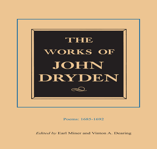 The Works of John Dryden, Volume III