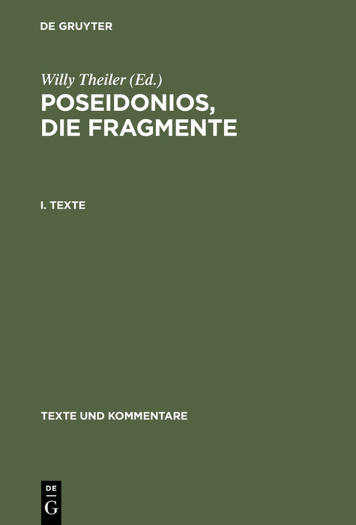 Poseidonios, die Fragmente