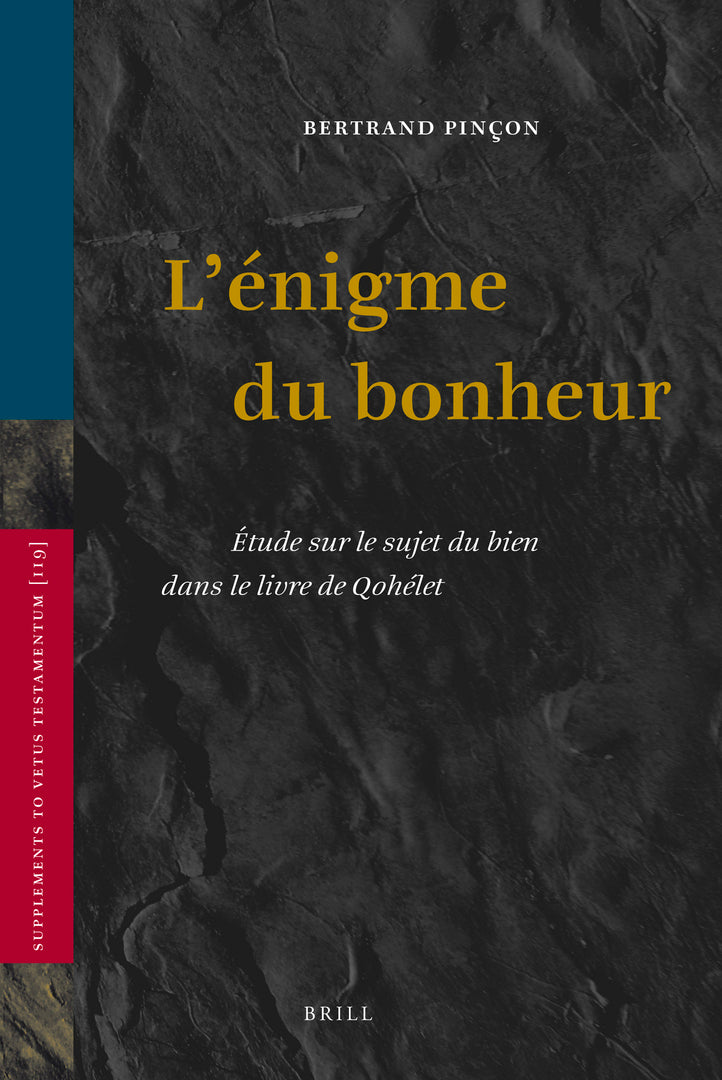 Cover image for L'énigme du bonheur ISBN 9789004167179