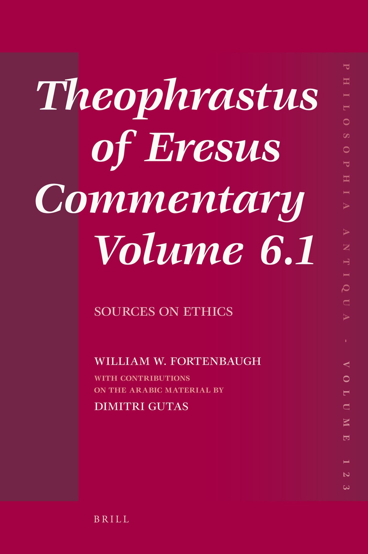 Cover image for Theophrastus of Eresus Commentary Volume 6.1 ISBN 9789004194229