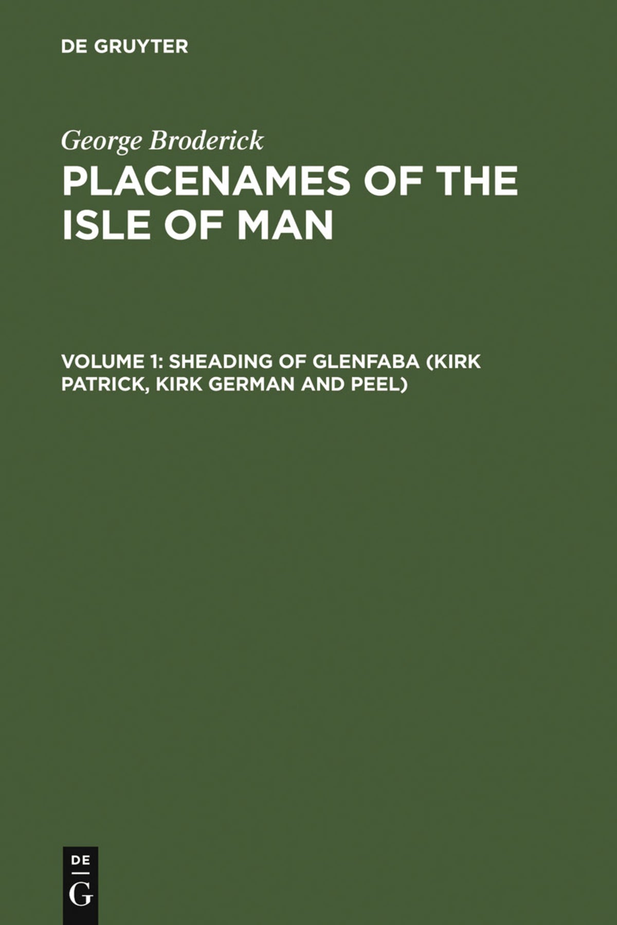 Cover image for Sheading of Glenfaba (Kirk Patrick, Kirk German and Peel) ISBN 9783484401297