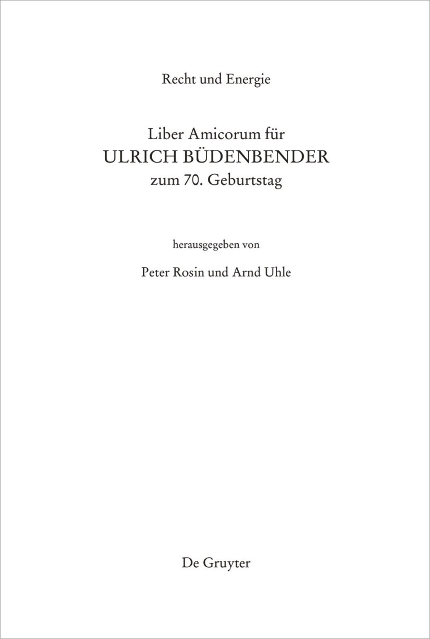 Recht und Energie