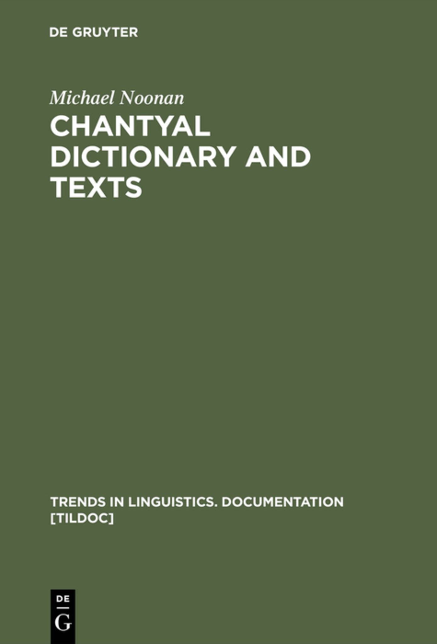 Cover image for Chantyal Dictionary and Texts ISBN 9783110162400