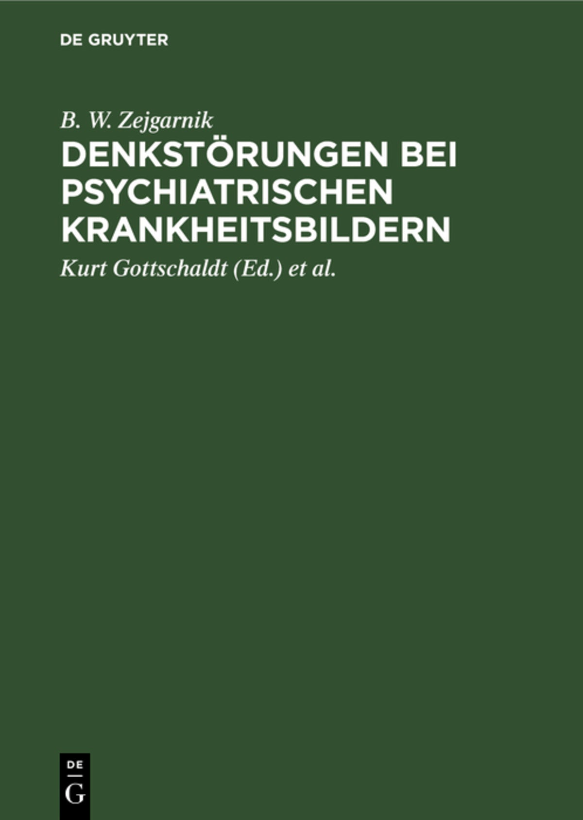 Denkstörungen bei psychiatrischen Krankheitsbildern