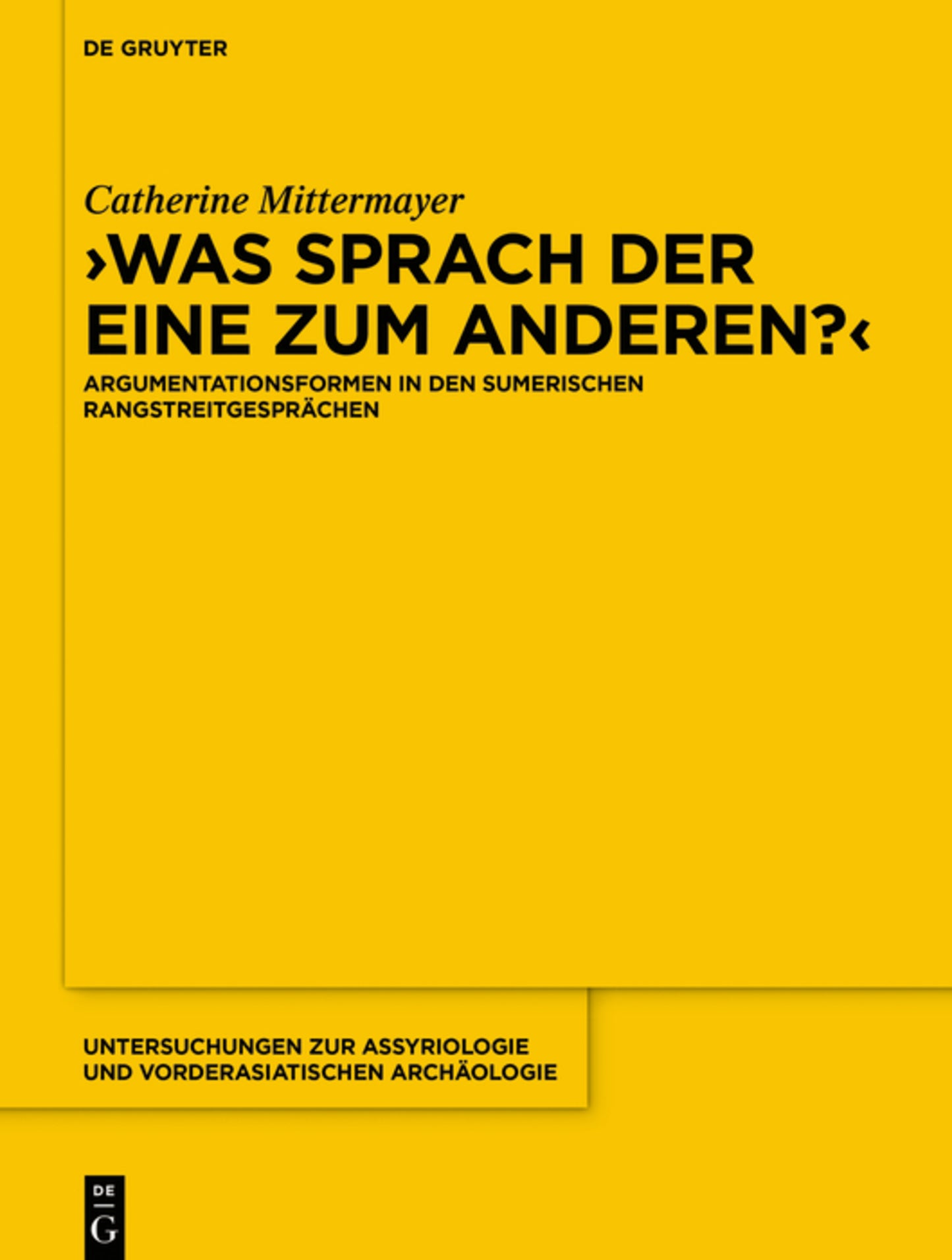 Was sprach der eine zum anderen?