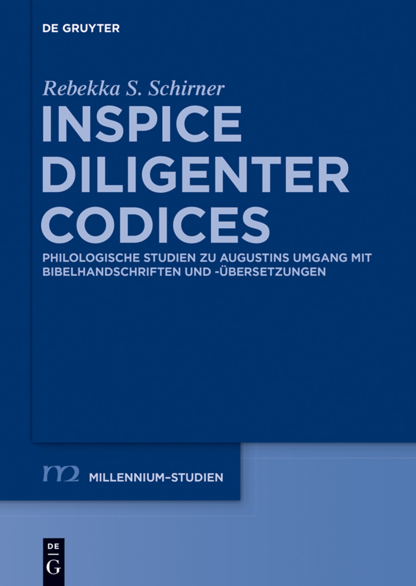 Cover image for Inspice diligenter codices ISBN 9783110349634
