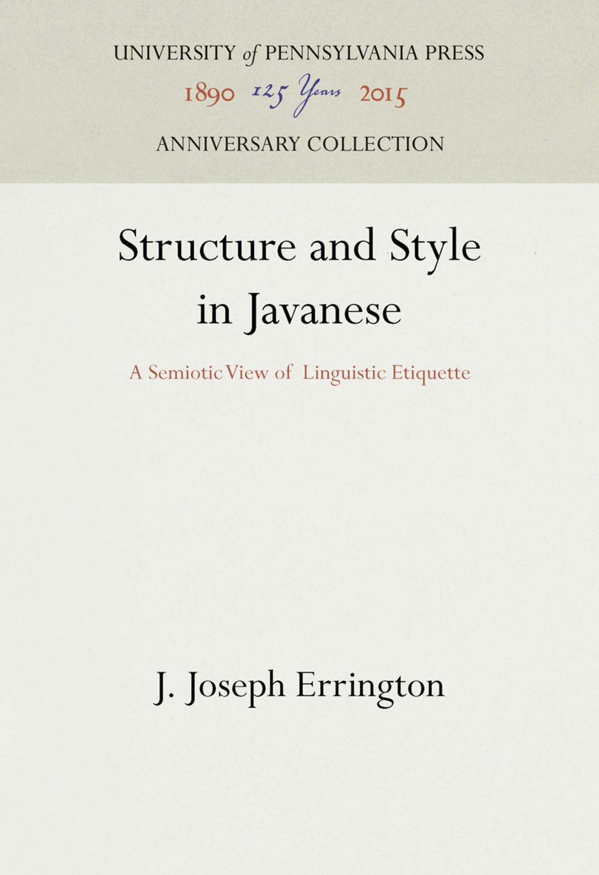 Structure and Style in Javanese