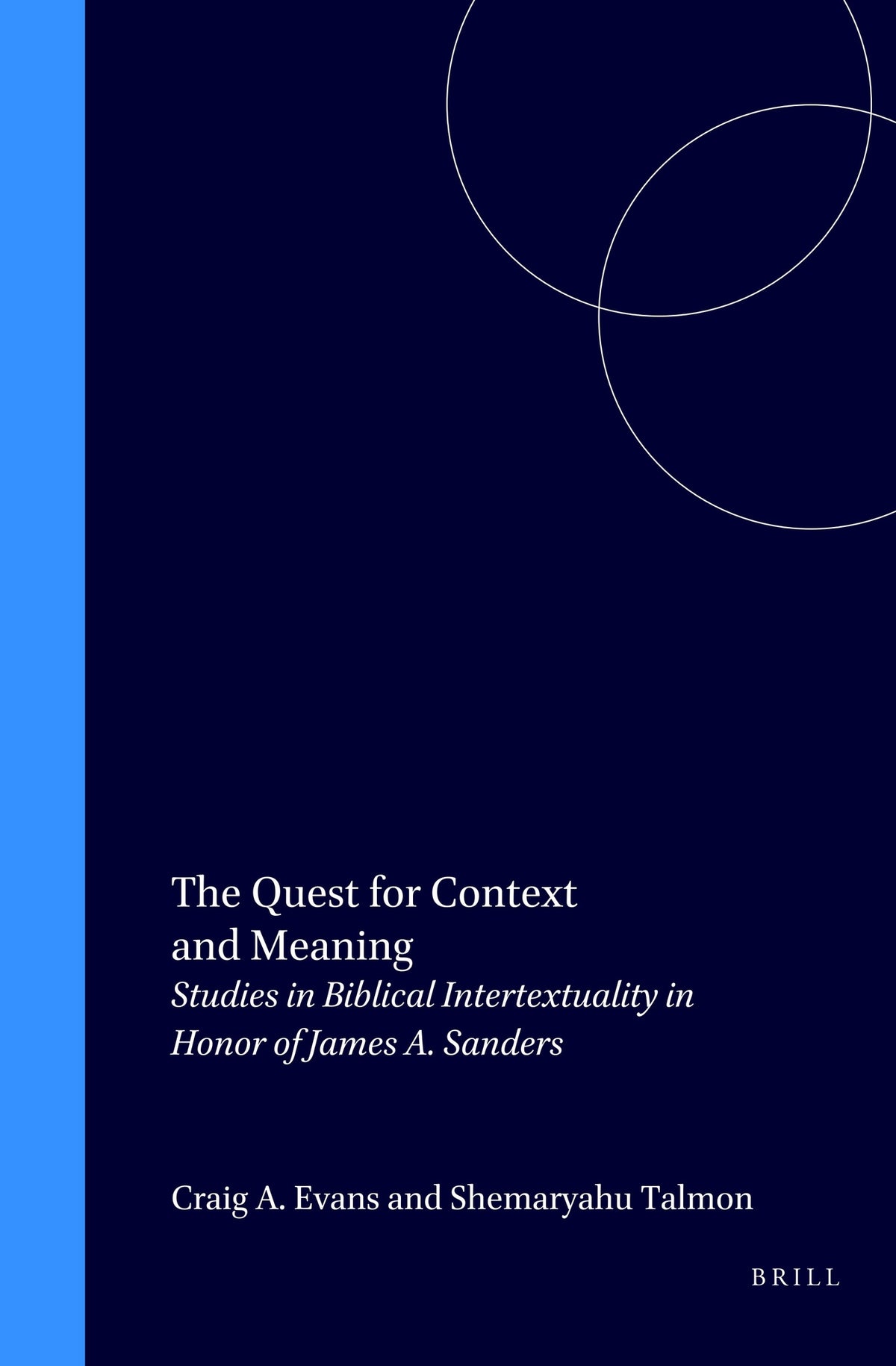 Cover image for The Quest for Context and Meaning ISBN 9789004108356