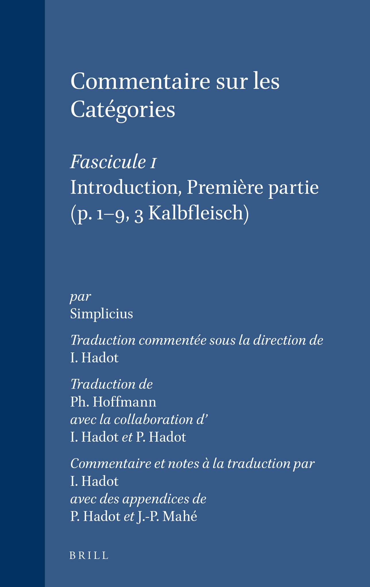 Commentaire sur les Catégories