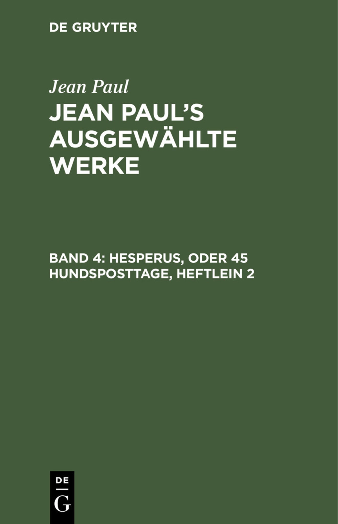 Hesperus, oder 45 Hundsposttage, Heftlein 2