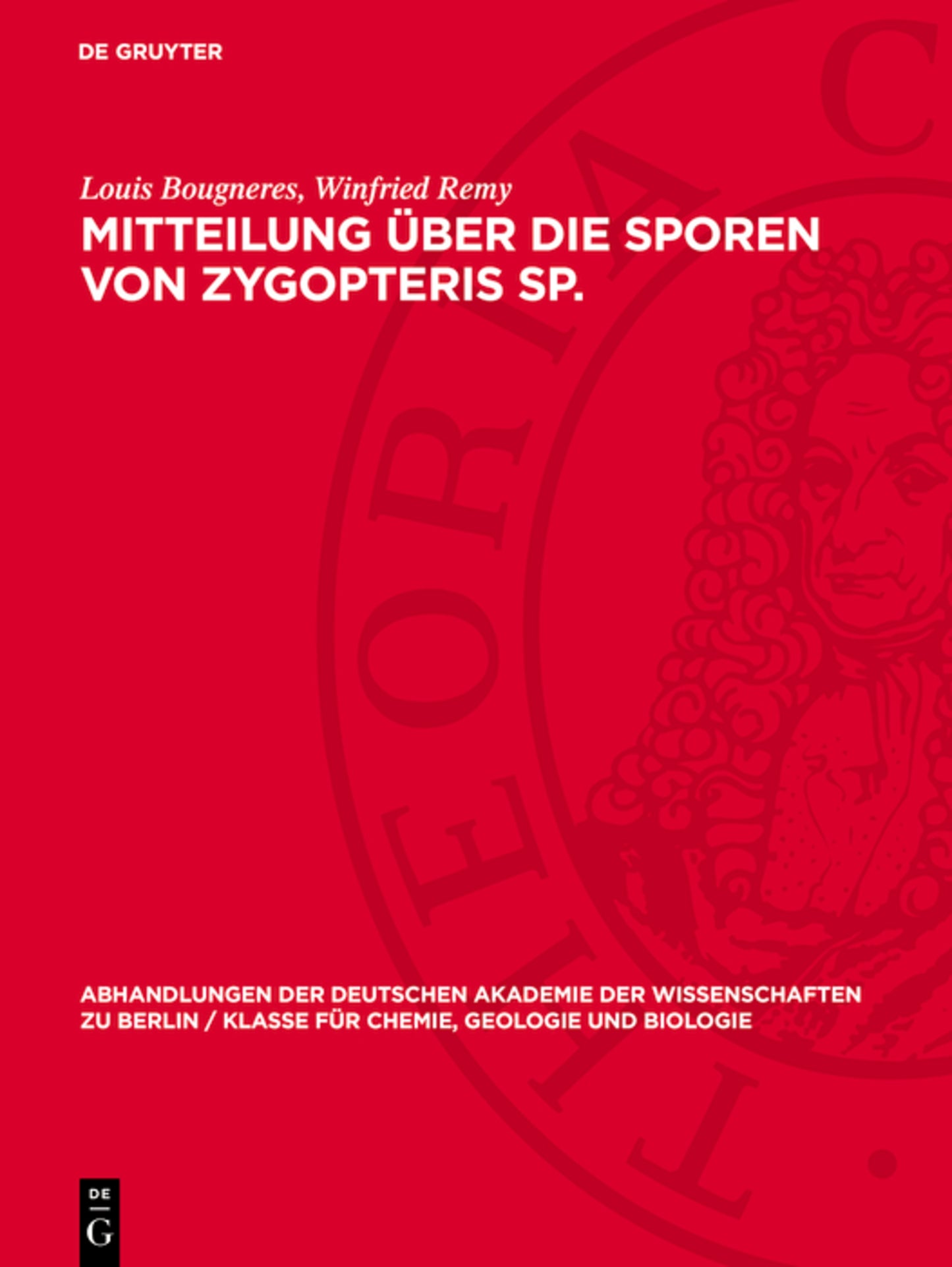 Mitteilung über die Sporen von Zygopteris Sp.