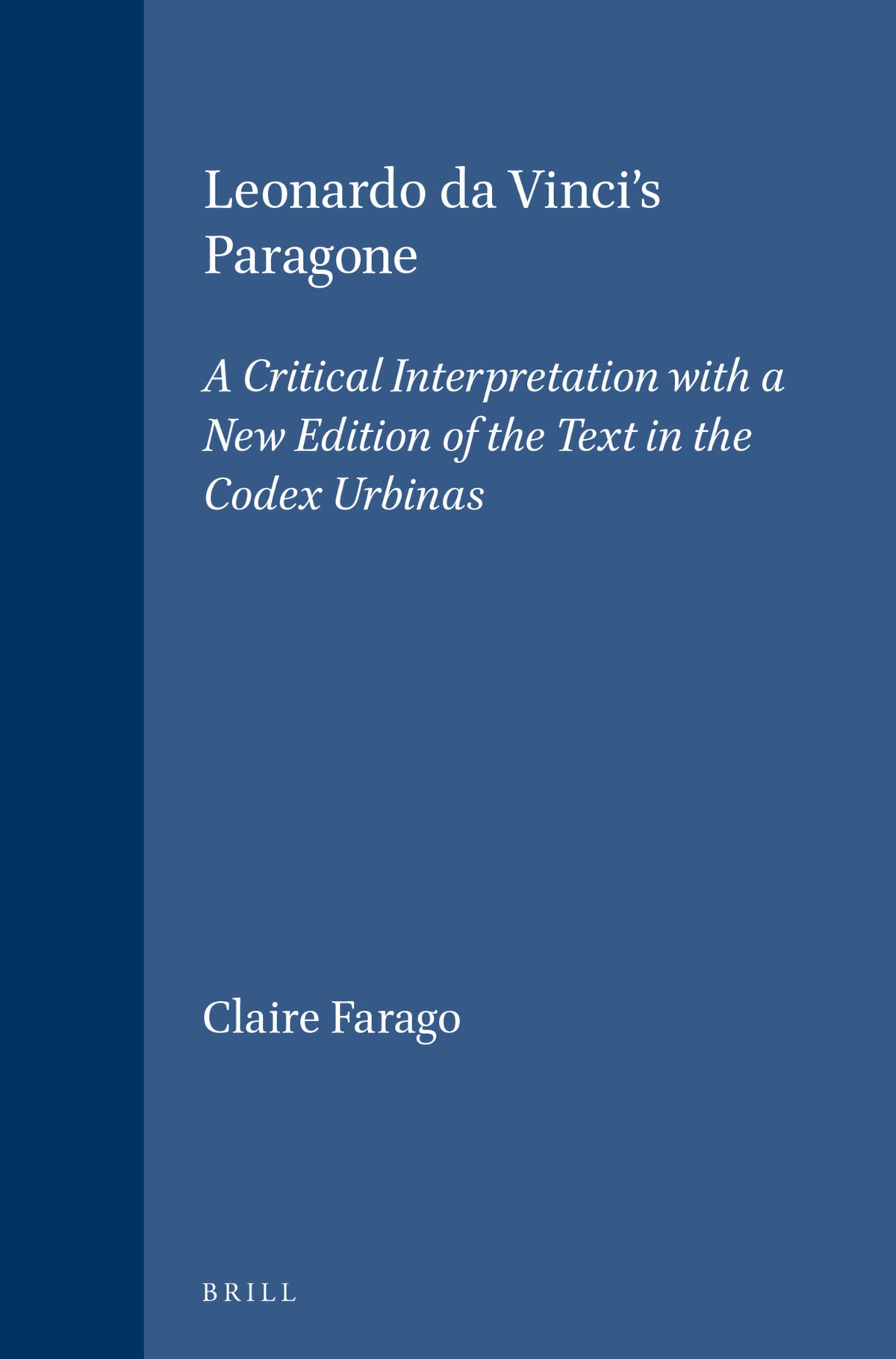 Cover image for Leonardo da Vinci's Paragone ISBN 9789004094154