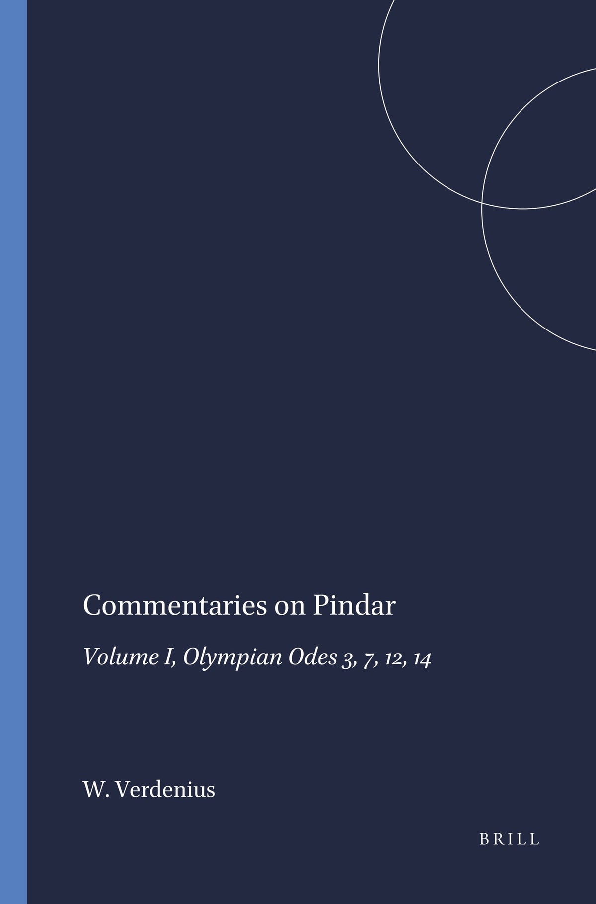 Cover image for Commentaries on Pindar ISBN 9789004081260