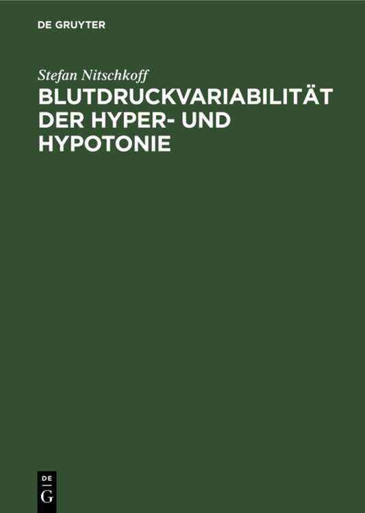 Blutdruckvariabilität der Hyper- und Hypotonie