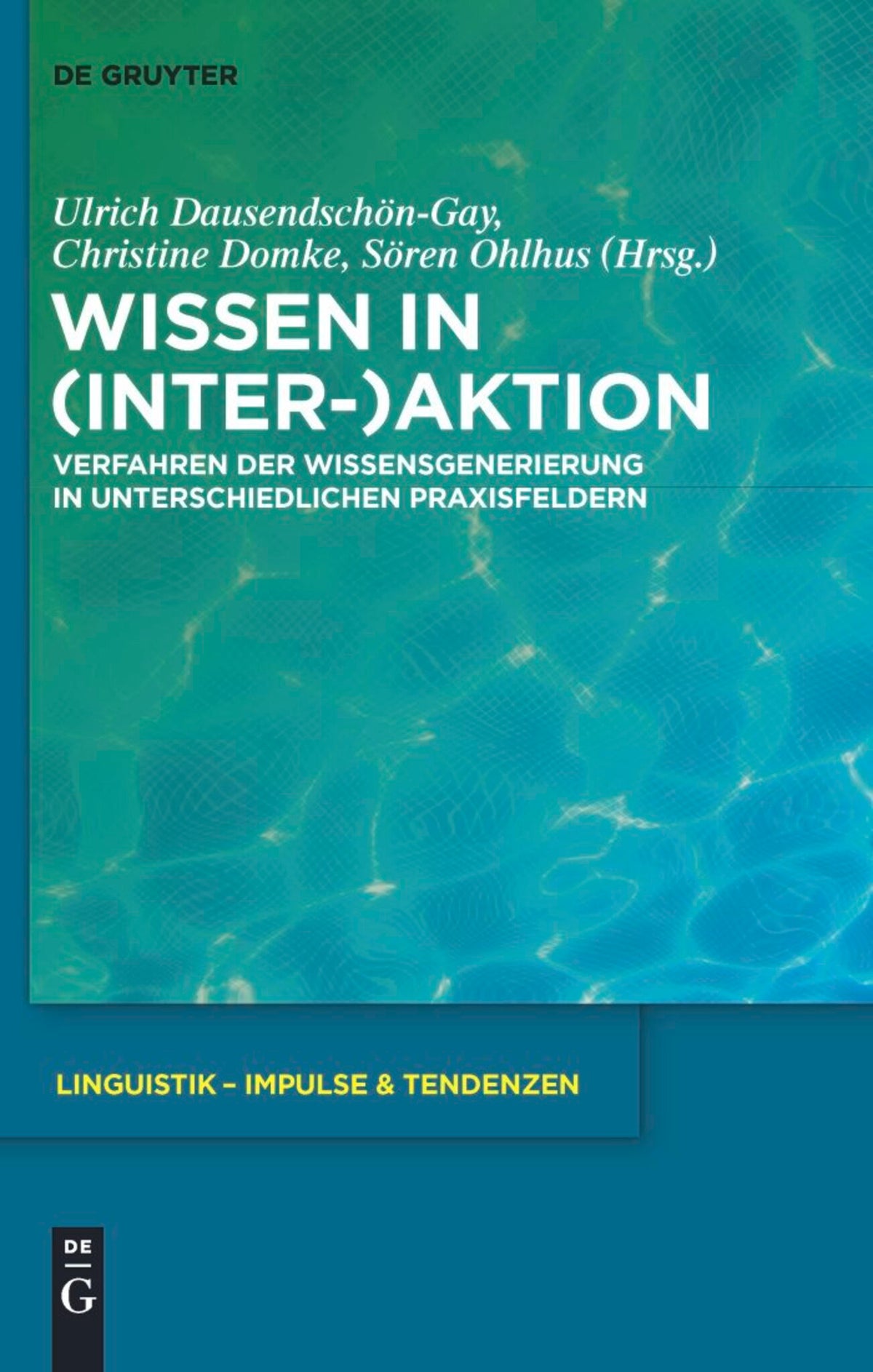 Cover image for Wissen in (Inter-)Aktion ISBN 9783110227666