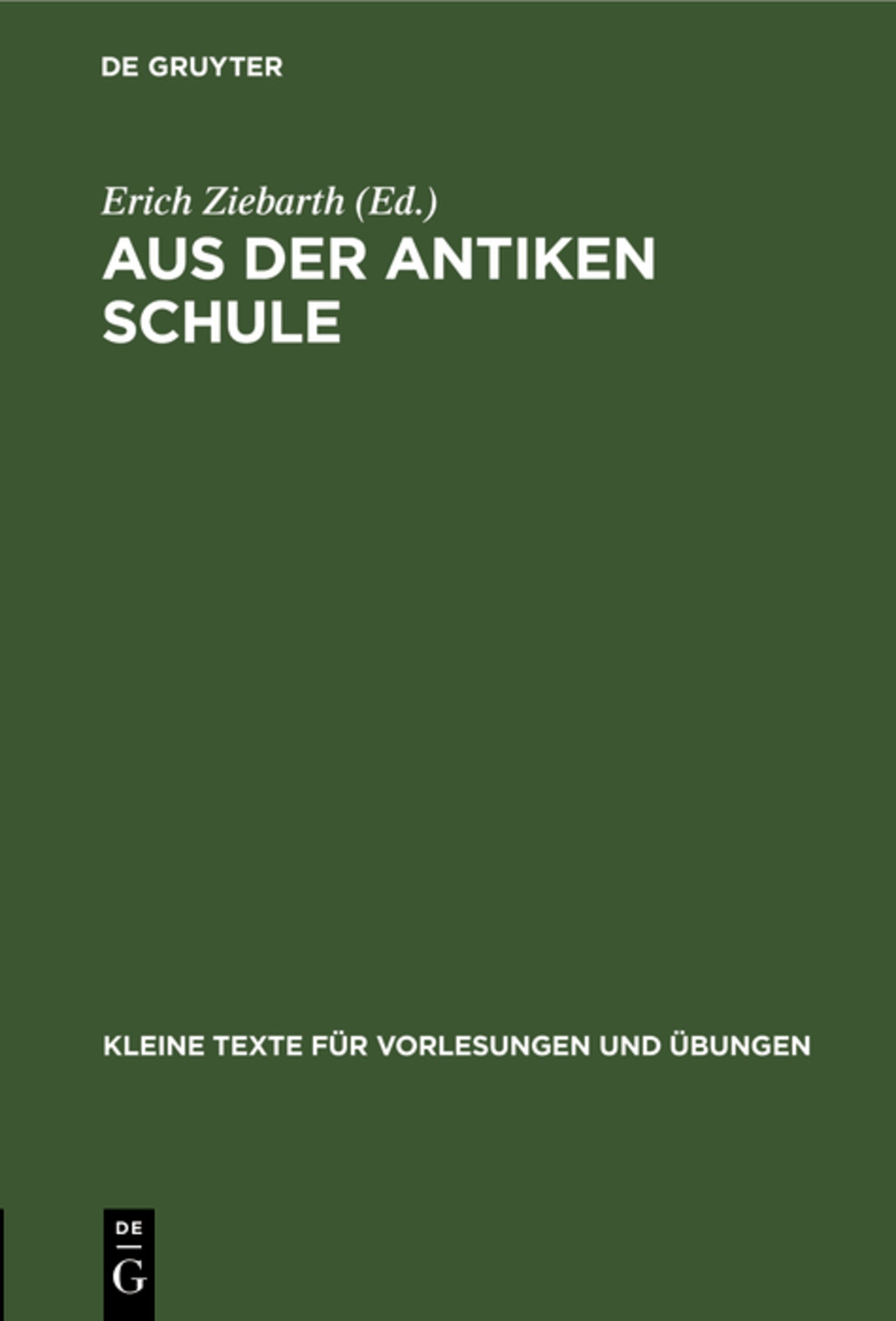 Aus der antiken Schule