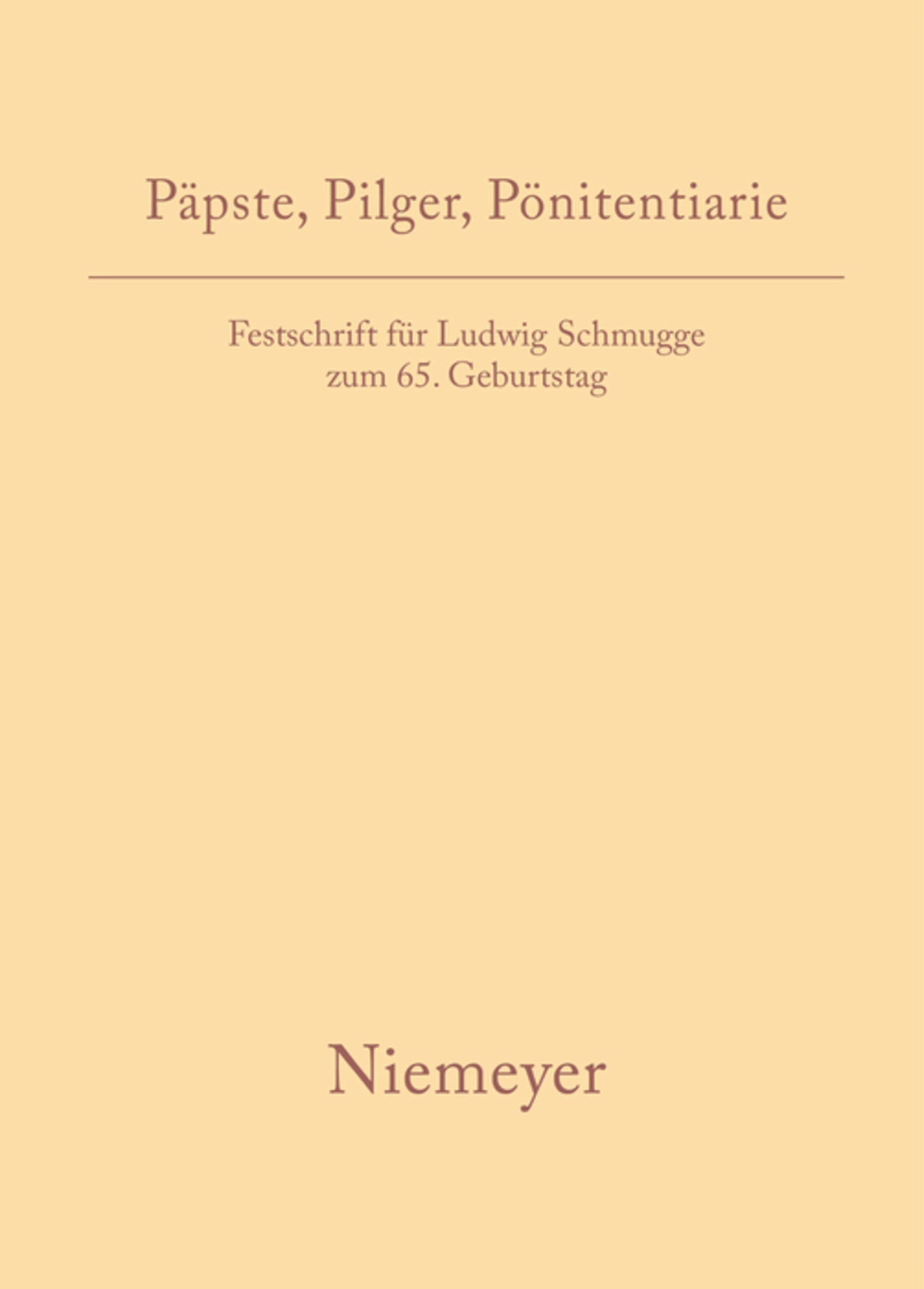 Päpste, Pilger, Pönitentiarie