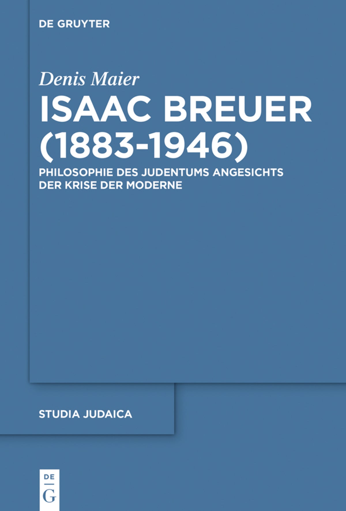 Cover image for Isaac Breuer (1883-1946) ISBN 9783110444421