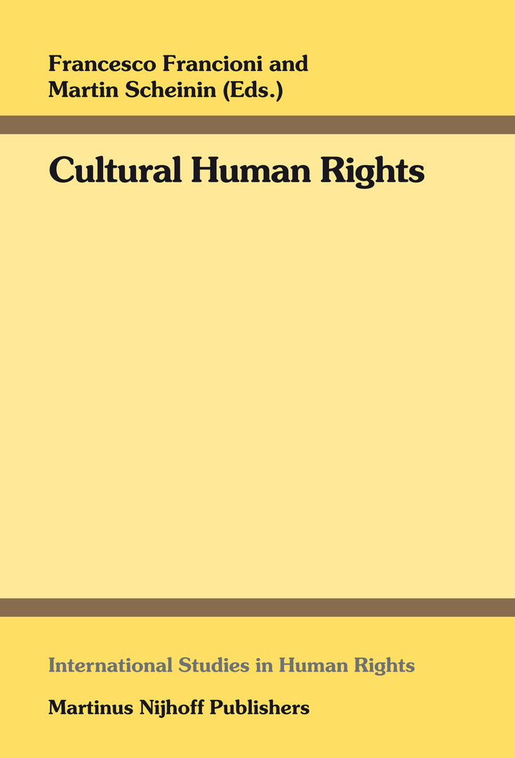 Cover image for Cultural Human Rights ISBN 9789004162945