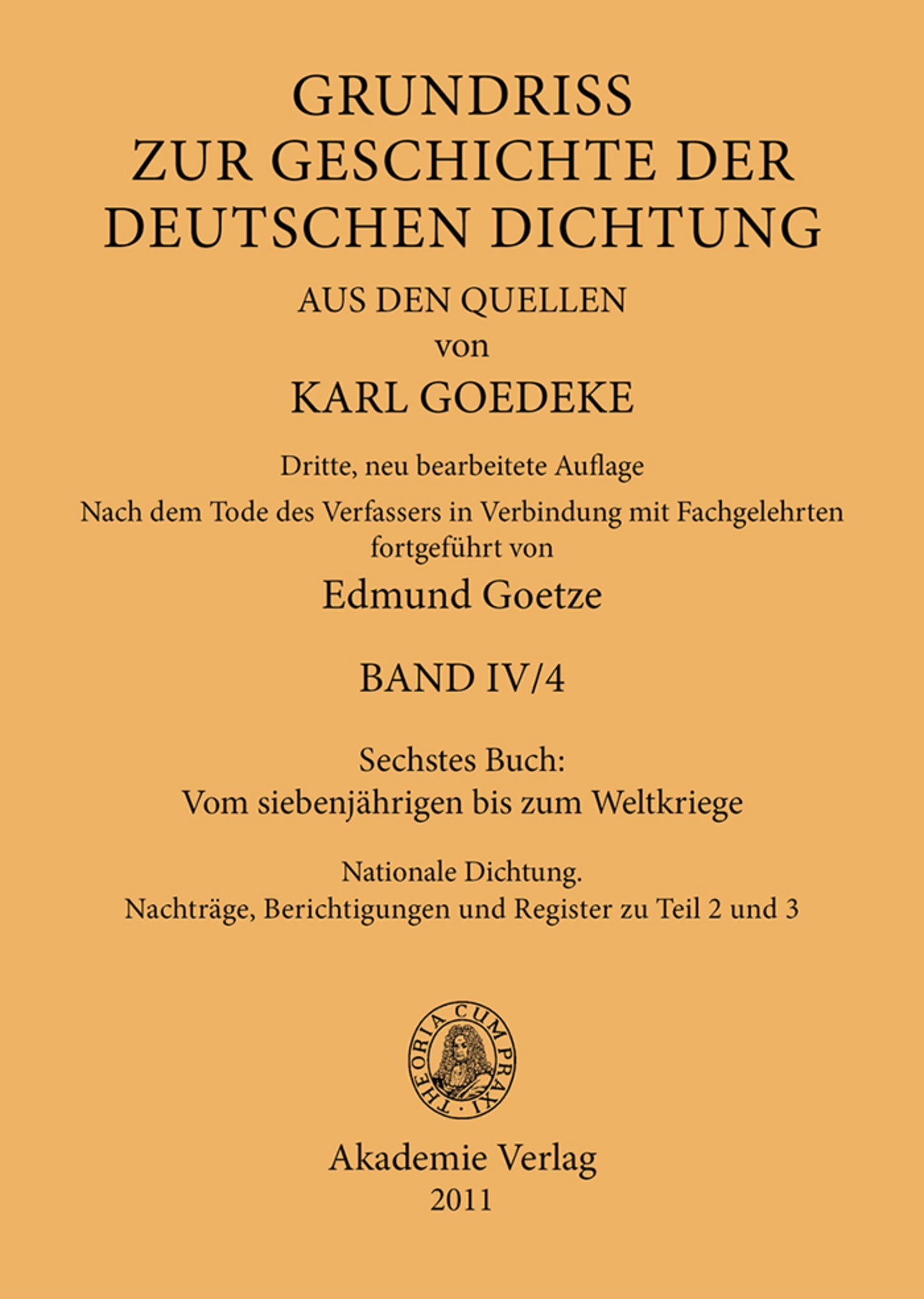 Sechstes Buch: Vom siebenjährigen bis zum Weltkriege